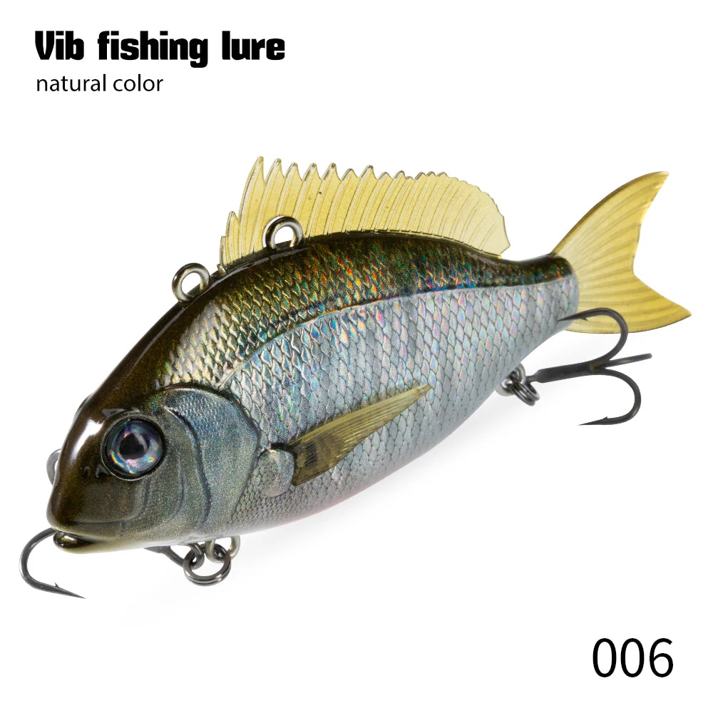 OEM Customized VIB Winter Bait 50mm/11g 65mm/24g Fishing Lures Wobbler Hooks for Pike Bass Sinking Trolling Lures