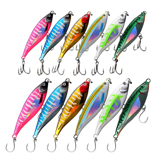 TEASER WZH10 130mm 45g 170mm 90g  ABS UV 3D Eyes Treble Hook Trolling Pencil Lure Big Fish Lure Long Cast for Tuna