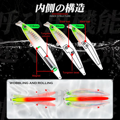 Minnow Hard Fishing Lure Floating Lures 78 98 118mm Swimming Style Bionic Artificial Hard Baits Stream Lures