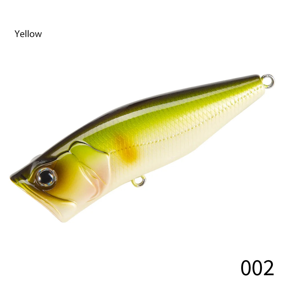 Wholesale Customized 70mm 10g Top Water Lure Artificial Laser Popper Lures for Freshwater Fishing Popper Lure