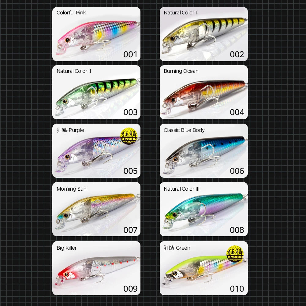 Manufacturer 99mm 15g Floating Jerkbait Minnow Fishing Lure Artificial Hard Plastic Bait for Seabass Bass Fishing Gear
