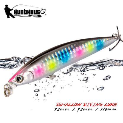Minnow Hard Fishing Lure Floating Lures 78 98 118mm Swimming Style Bionic Artificial Hard Baits Stream Lures