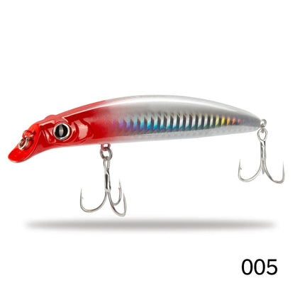 Hunt House 10.5cm 18g 140mm Popper Hard Plastic Surface Bait ABS Top Water Popper Fishing Lure for Trout River Stream Sea