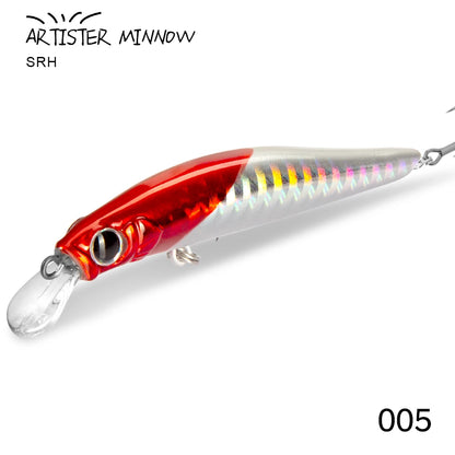 High Quality 70/80mm Artificial Hard Plastic Lure with Triple Hooks Freshwater Minnow Lure Floating Minnow Lure