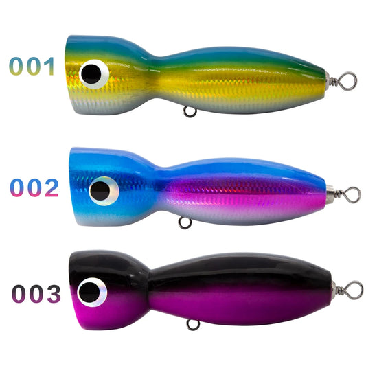 Hunthouse Floating Wood Fish Popper Lures 170mm  136g Trolling Tuna Wooden Sea Fishing Popper Lure Bait