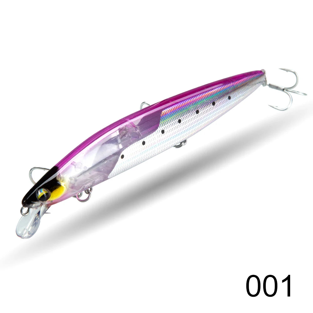 High Quality 14.5cm 27g Crazy Flash Floating Water Mino Lure with PVC Box Short Tongue ABS Far-Billed Freshwater Fish Salmon
