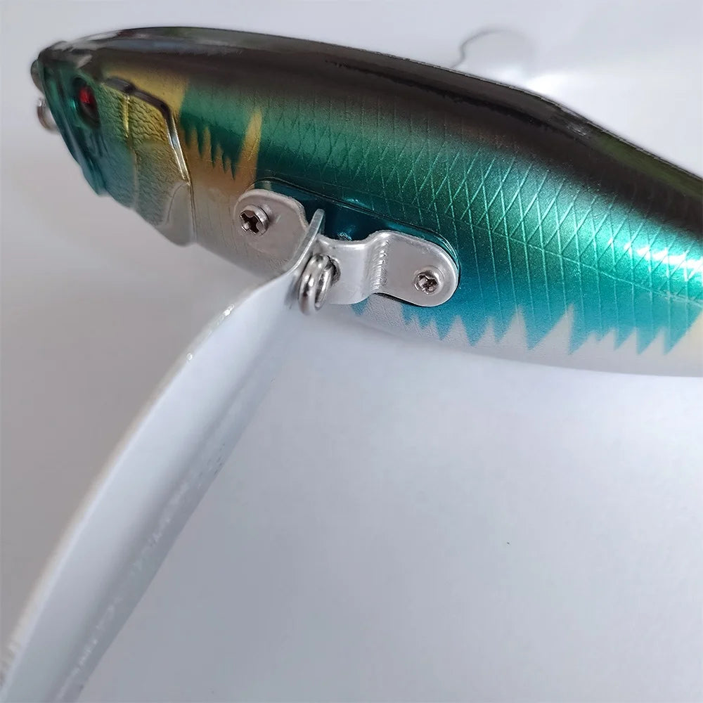 Wholesale Trout Bass Wobblers Bait Fishing Lures 110mm 30g Surface Popper with ABS Wings for Lake & River