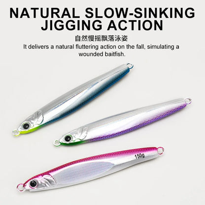 TEASER J173 30g 60g 80g 100g 150g Shore Casting Long Throw Jig Hard Lure Laser Metal Jig Lead Jigbait Jigging Lure