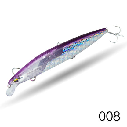 High Quality 14.5cm 27g Crazy Flash Floating Water Mino Lure with PVC Box Short Tongue ABS Far-Billed Freshwater Fish Salmon