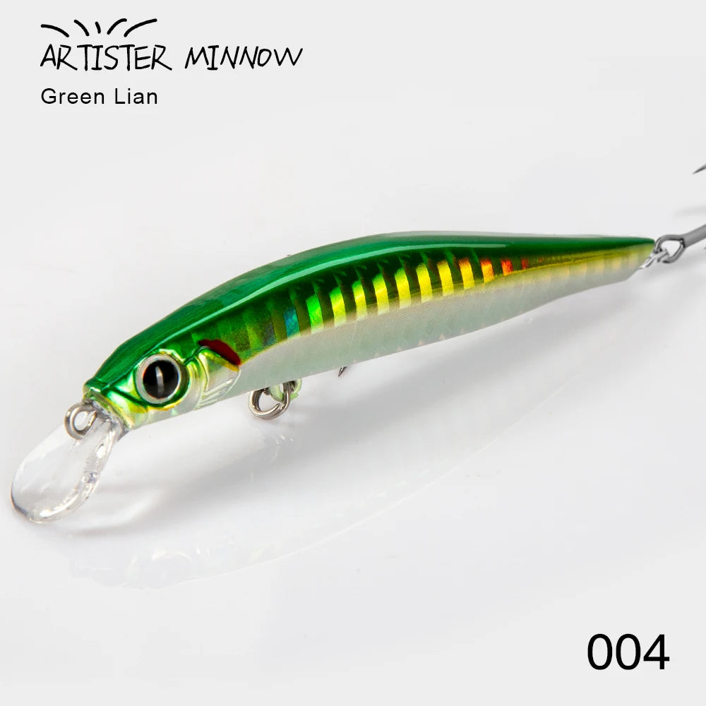 High Quality 70/80mm Artificial Hard Plastic Lure with Triple Hooks Freshwater Minnow Lure Floating Minnow Lure