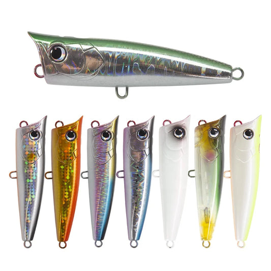 Hunthouse Fishing Lure Popper 90mm 23g Topwater ABS Hard Plastic 8 Colors 3D Lifelike Eyes Fishing Popper Lure