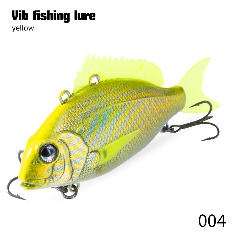 OEM Customized VIB Winter Bait 50mm/11g 65mm/24g Fishing Lures Wobbler Hooks for Pike Bass Sinking Trolling Lures