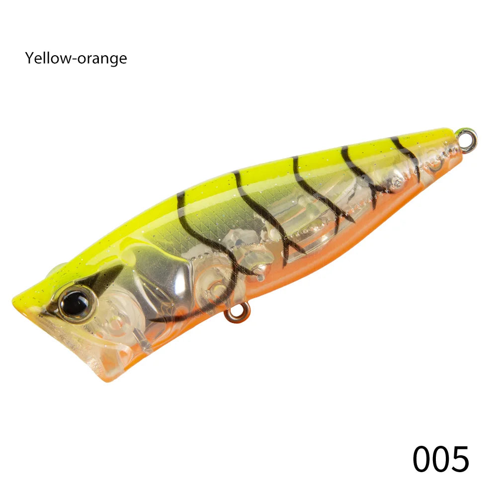 Customized 70mm 10g Topwater Popper Fishing Lure Floating Hard Bait for Bass Trout Saltwater Wholesale Supplier