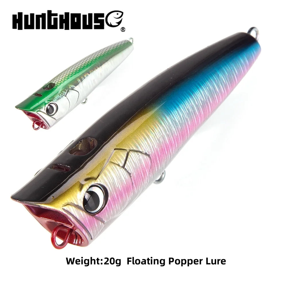 High Quality Fishing Lure 15g 20g with Lifelike 3D Eyes Saltwater 5 Colours Artificial Hard Plastics Popper Lure Bait