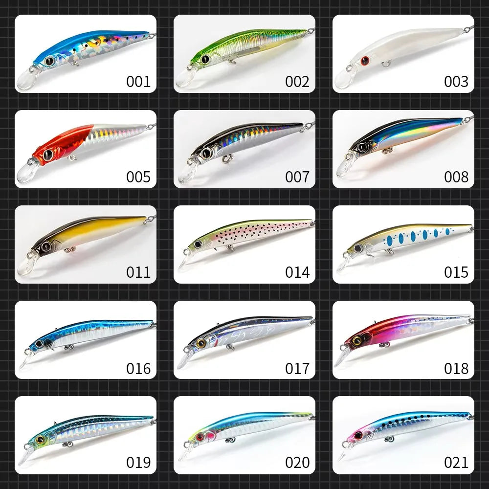High Quality 70/80mm Artificial Hard Plastic Lure with Triple Hooks Freshwater Minnow Lure Floating Minnow Lure