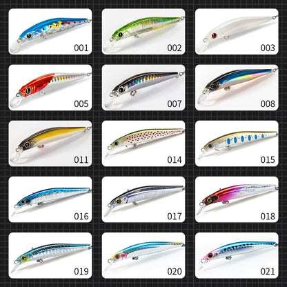 High Quality 70/80mm Artificial Hard Plastic Lure with Triple Hooks Freshwater Minnow Lure Floating Minnow Lure