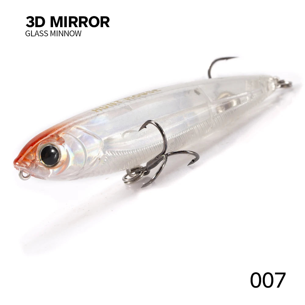 Pencil Topwater Lure 100mm 14.5g Walk the Dog Surface Bait Reflective Flash StickBait for Seabass