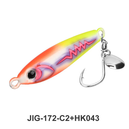 TEASER J172 40g 55g 80g 100g  Wholesale Luminous Jig 3D Printed Metal Fishing Lures  Bait Pitch Made of Lead for Sea Fishing