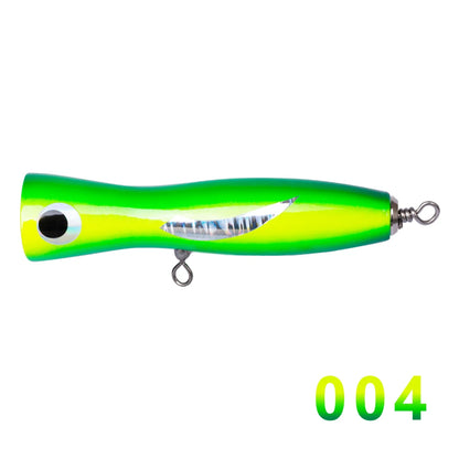 Hunthouse High Quality Popper Lure Saltwater Fishing Hard Bait Wooden Lure Big Popper Trolling Fishing Lures