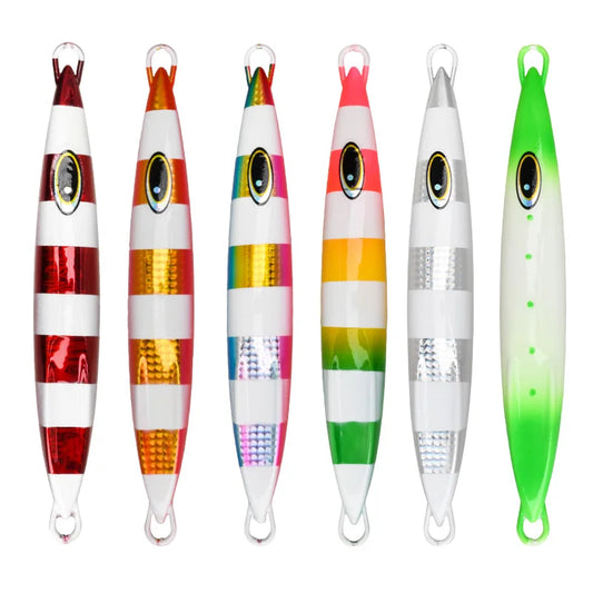 TEASER J171 UV Luminous 150g 200g 250g 300g 400g 500g 600g  Fast Sinking Jigging Spoon Bass Fishing Bait Trout Saltwater Jigging