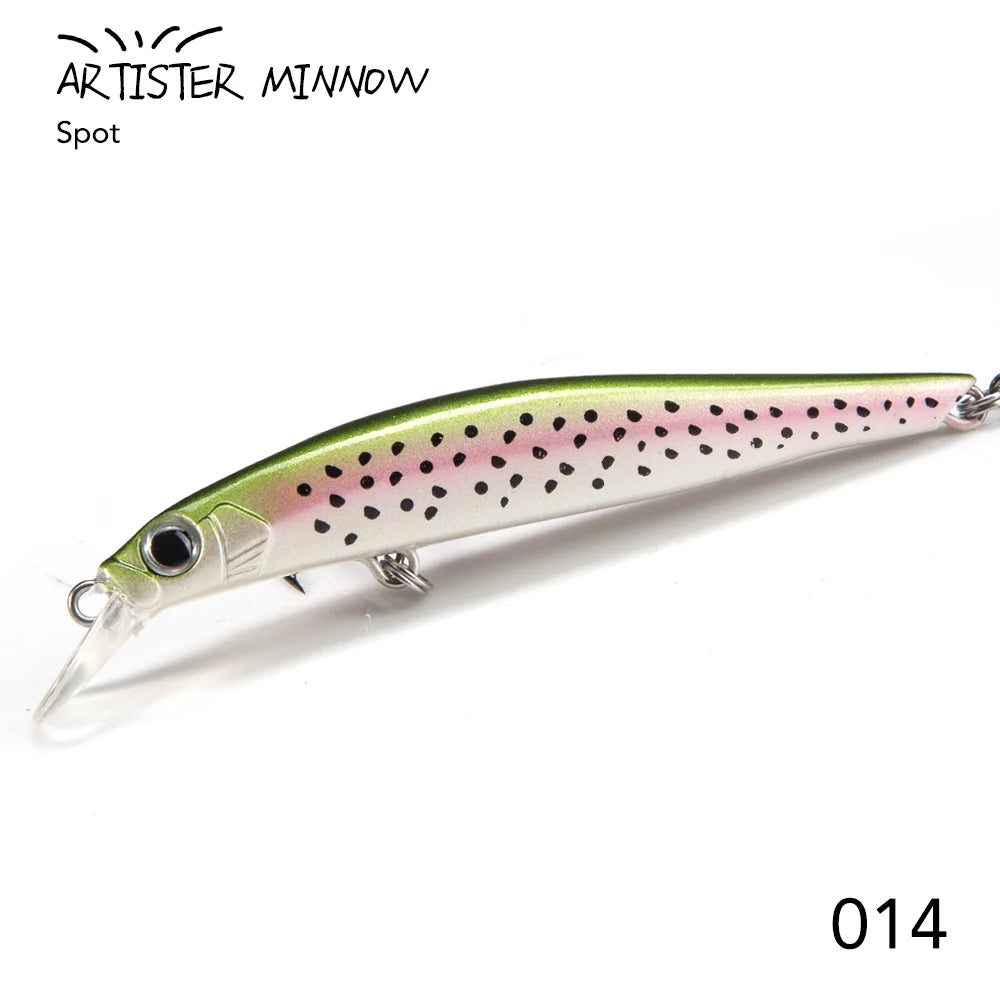 High Quality 70/80mm Artificial Hard Plastic Lure with Triple Hooks Freshwater Minnow Lure Floating Minnow Lure