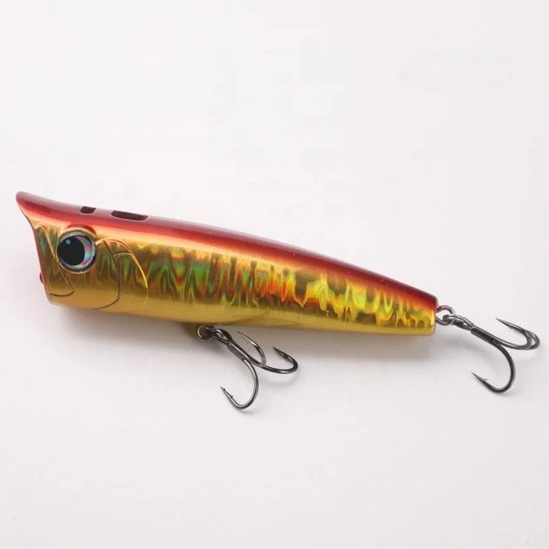 High Quality Fishing Lure 15g 20g with Lifelike 3D Eyes Saltwater 5 Colours Artificial Hard Plastics Popper Lure Bait