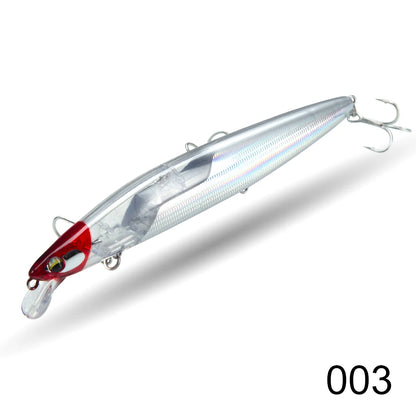 High Quality 14.5cm 27g Crazy Flash Floating Water Mino Lure with PVC Box Short Tongue ABS Far-Billed Freshwater Fish Salmon