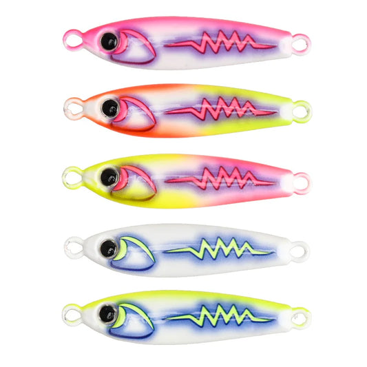 TEASER J172 40g 55g 80g 100g  Wholesale Luminous Jig 3D Printed Metal Fishing Lures  Bait Pitch Made of Lead for Sea Fishing