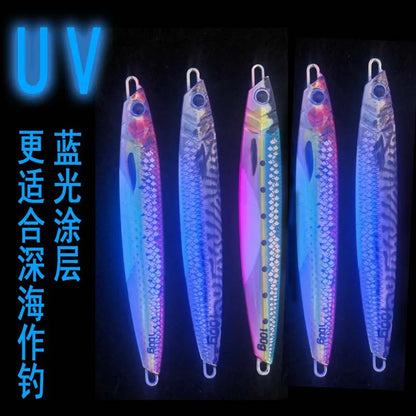 TEASER WC-89 30g40g60g80g100g120g150g 3D Printing Metal Jig Lure Long Luminous Sinking Needle Major Vertical Craft Scale