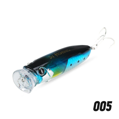 Wholesale Hard Baits Floating Popper 90mm/18.8g Artificial Plastic Bait Fishing Lure with Hooks for Fishing