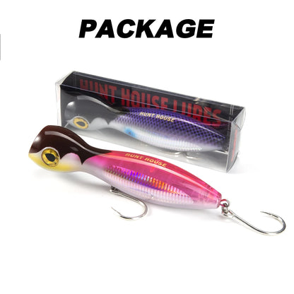 Hunt House Hard Bait Trolling Lure Top Water Fishing Poppers Big Game 205mm 166g Gt Popper