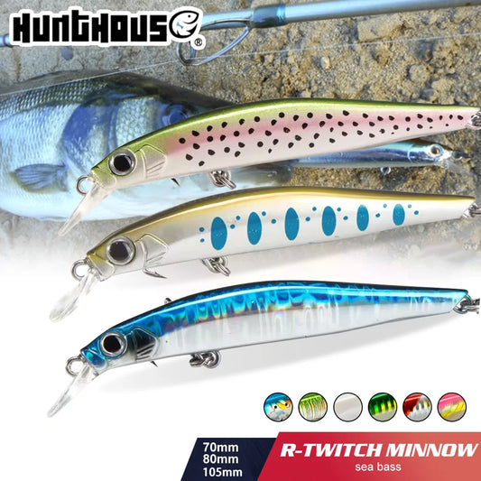 High Quality 70/80mm Artificial Hard Plastic Lure with Triple Hooks Freshwater Minnow Lure Floating Minnow Lure