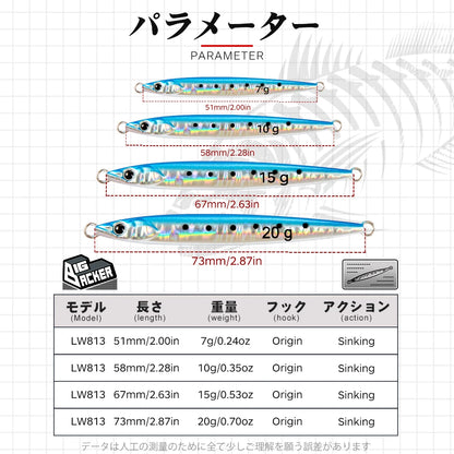 Saltwater 3D Bionic Printing Major Vertical Craft Attracts Fish Longer Flash Fast Sinking Saltwater Jig Bait