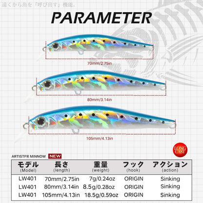 High Quality 70/80mm Artificial Hard Plastic Lure with Triple Hooks Freshwater Minnow Lure Floating Minnow Lure