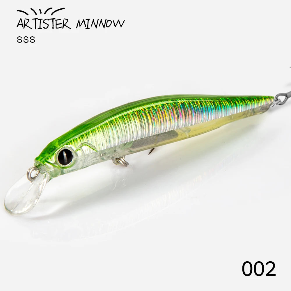 High Quality 70/80mm Artificial Hard Plastic Lure with Triple Hooks Freshwater Minnow Lure Floating Minnow Lure
