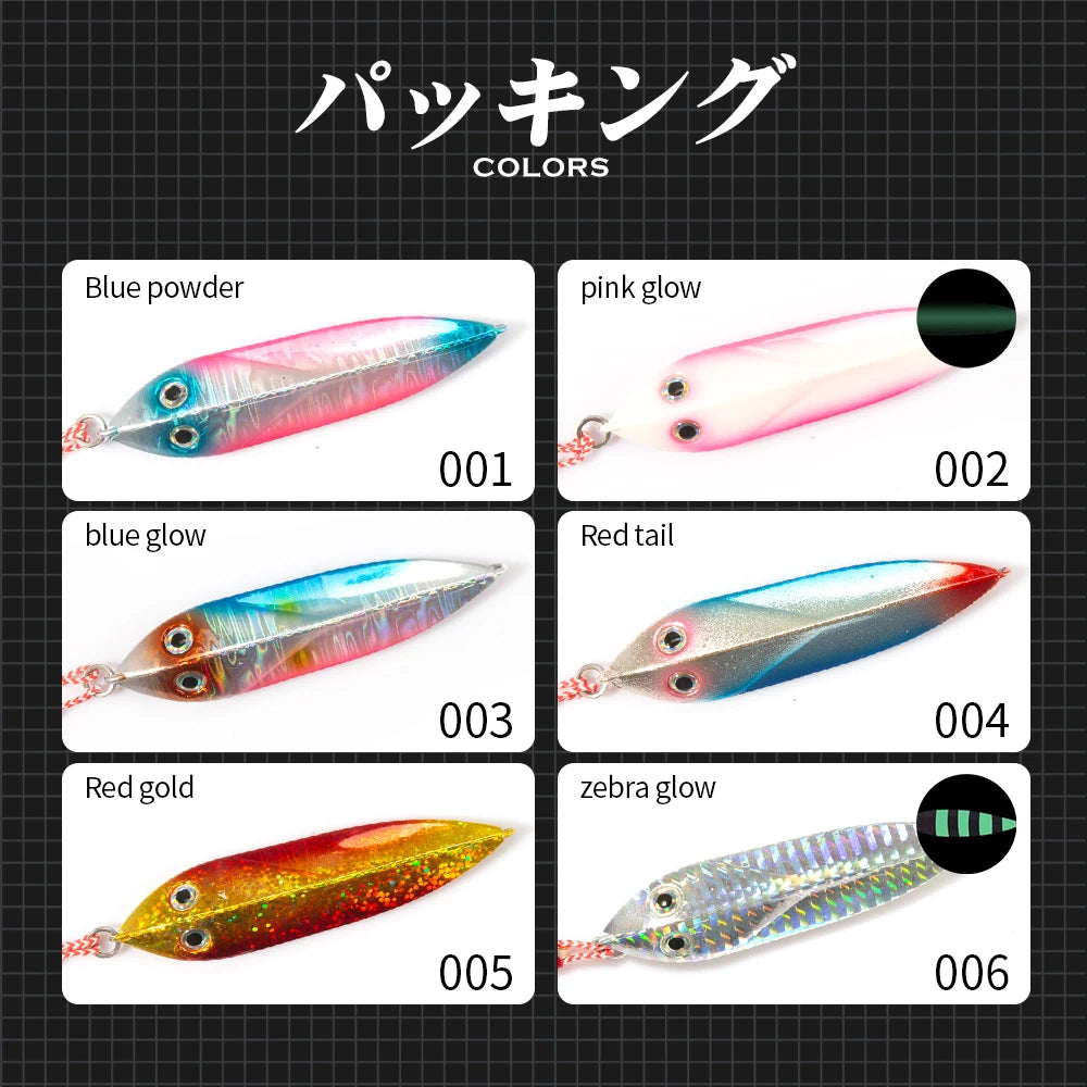 Hunthouse 20g 30g 40g 60g Jigging Lure Bait Artificial Lures Fishing Leads Jig Fishing Slow Fall Metal Jigs Lure
