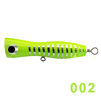 Hunthouse High Quality Popper Lure Saltwater Fishing Hard Bait Wooden Lure Big Popper Trolling Fishing Lures