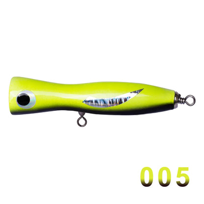 Hunthouse Floating Wood Fish Popper Lures 170mm  136g Trolling Tuna Wooden Sea Fishing Popper Lure Bait