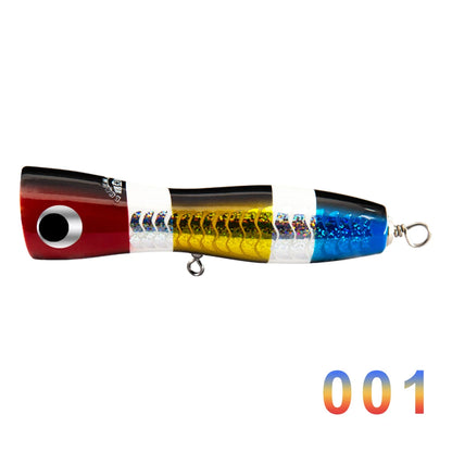Hunthouse Floating Wood Fish Popper Lures 170mm  136g Trolling Tuna Wooden Sea Fishing Popper Lure Bait