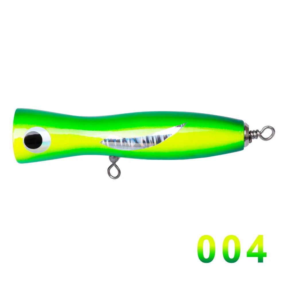 Hunthouse Floating Wood Fish Popper Lures 170mm  136g Trolling Tuna Wooden Sea Fishing Popper Lure Bait