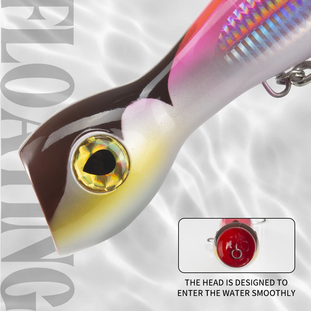 Hunt House Hard Bait Trolling Lure Top Water Fishing Poppers Big Game 205mm 166g Gt Popper