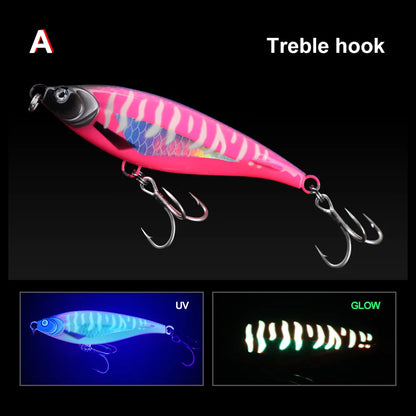 TEASER WZH10 130mm 45g 170mm 90g  ABS UV 3D Eyes Treble Hook Trolling Pencil Lure Big Fish Lure Long Cast for Tuna