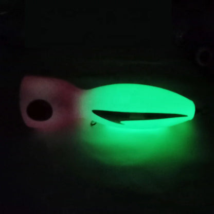 Hot Selling Big Game Luminous Wooden Popper Lure 125g/145g Boat Fishing Bait Tuna Mackerel Wood Popper Lure