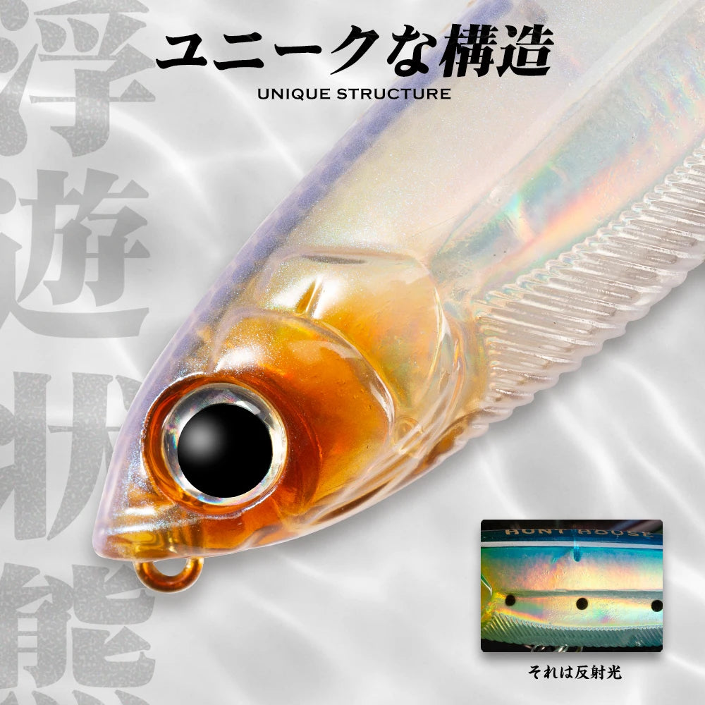 Pencil Topwater Lure 100mm 14.5g Walk the Dog Surface Bait Reflective Flash StickBait for Seabass