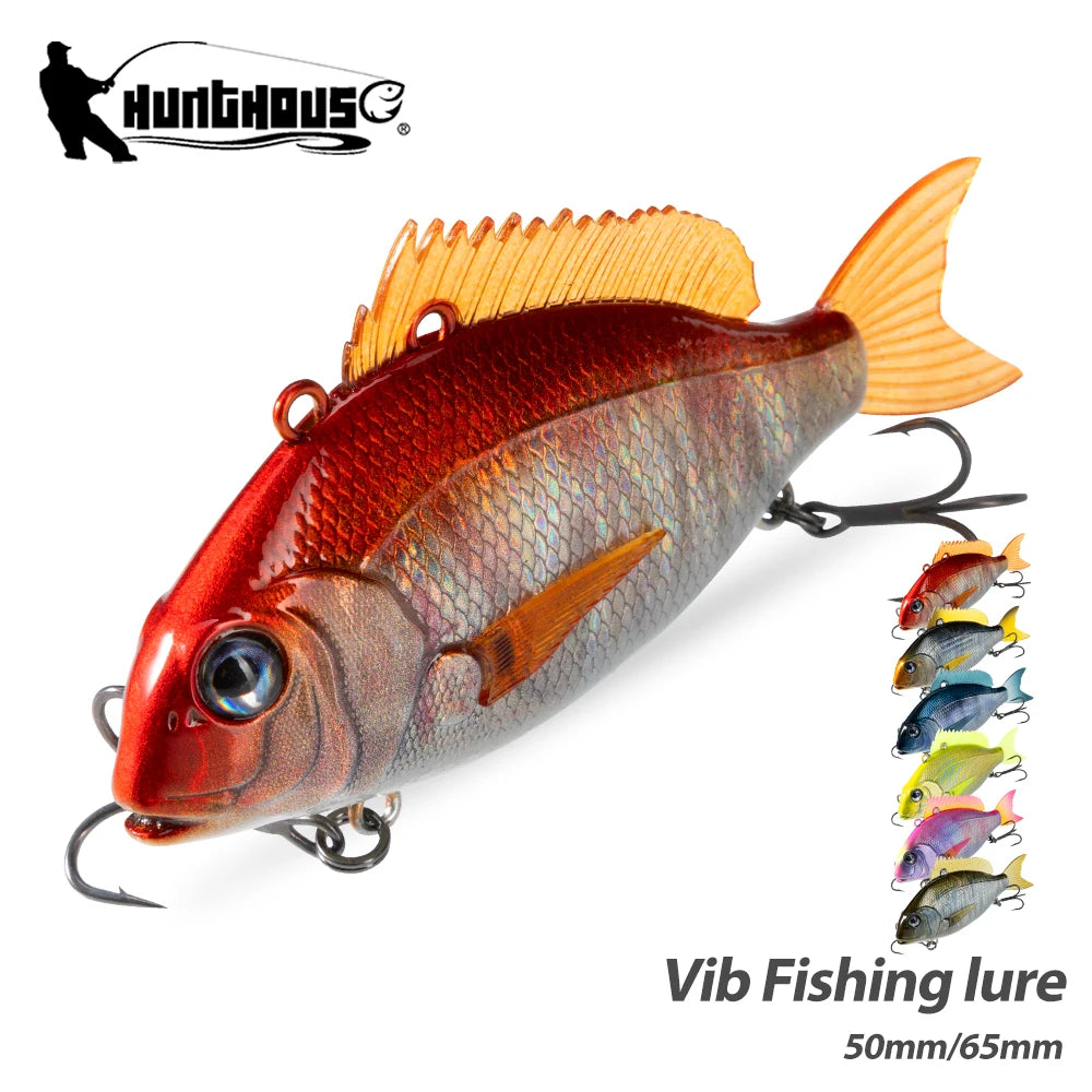 OEM Customized VIB Winter Bait 50mm/11g 65mm/24g Fishing Lures Wobbler Hooks for Pike Bass Sinking Trolling Lures