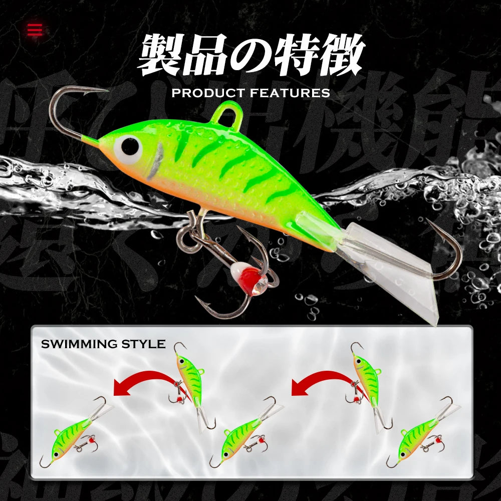 OEM JIGGING Fishing Tackle 43mm 20g Perch Lure Ice Fishing Jigging Lures Tip up Ice Fishing Jigs