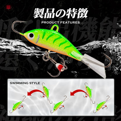 OEM JIGGING Fishing Tackle 43mm 20g Perch Lure Ice Fishing Jigging Lures Tip up Ice Fishing Jigs