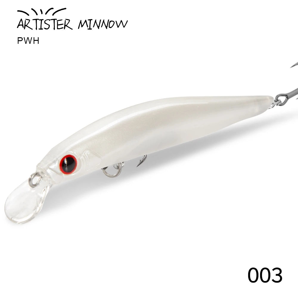 High Quality 70/80mm Artificial Hard Plastic Lure with Triple Hooks Freshwater Minnow Lure Floating Minnow Lure