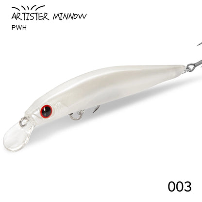 High Quality 70/80mm Artificial Hard Plastic Lure with Triple Hooks Freshwater Minnow Lure Floating Minnow Lure