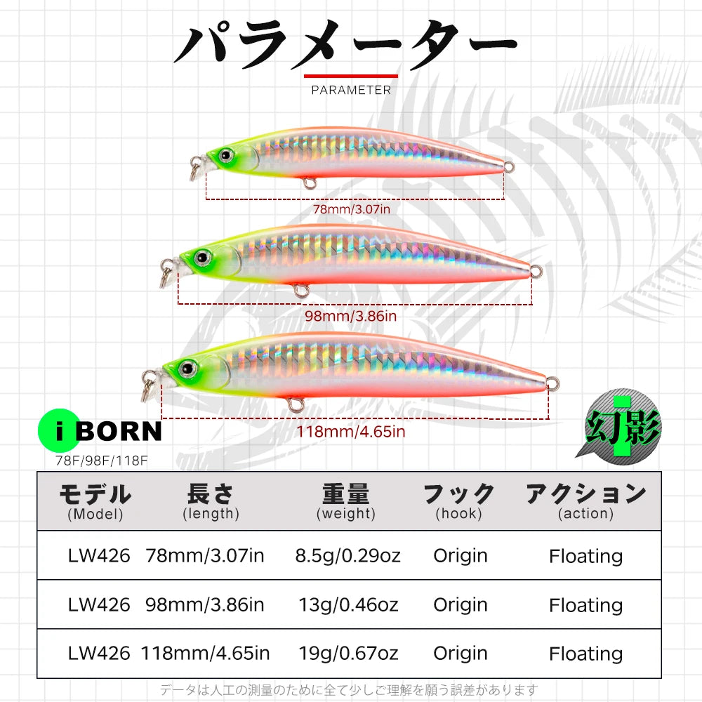 Minnow Hard Fishing Lure Floating Lures 78 98 118mm Swimming Style Bionic Artificial Hard Baits Stream Lures